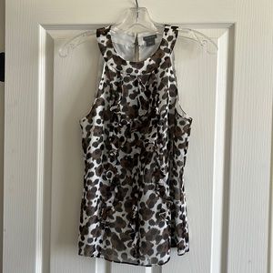 Ann Taylor Animal Print silk blouse